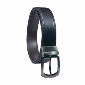 Men Casual, Party, Formal, Evening Black Artificial Leather Reversible Belt