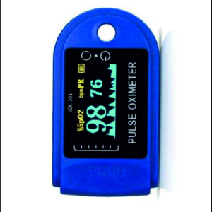 Fingertip Pulse Oximeter Blood Oxygen Saturation (SpO2) and Pulse Rate Monitor Portable LED Display Battery Pulse Oximeter (Blue)