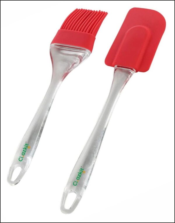 Silicone Basting Brush and Spatula Combo for Baking, Cooking and Grillin