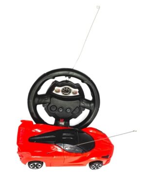RC Car Toy with Steering Wheel Controller Red Sports Racing Car