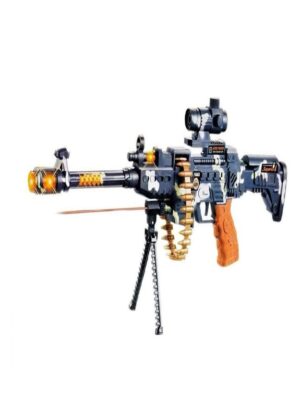Musical Army Style Toy Gun for Kids with Music and Laser Lights