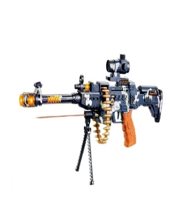 Musical Army Style Toy Gun for Kids with Music and Laser Lights