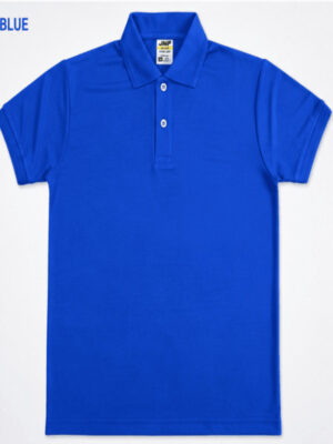 Blue Polo T-Shirt for Men Matte Fabric Half Sleeve Collar Neck Casual Wear