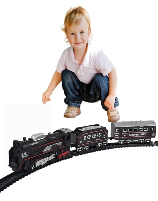 Battery Operated Train Set with Track for Kids